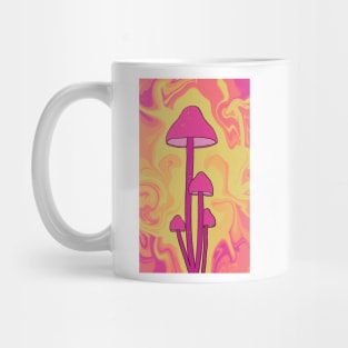 Groovy Pink Mushrooms Mug